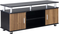 HomCom Comodă cu Suport TV cu Dulap și Etajere, Dulăpior pentru Salon și Sufragerie, 120x40x52.2 cm, Negru | Aosom Romania (833-361)