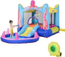 Outsunny Castel Gonflabil cu Trambulină și Tobogan, pentru Copii 3-12 Ani, 380x200x180cm, Multicolor | Aosom Romania (342-022V90) Castel gonflabil