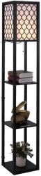 HomCom Lampa moderna HOMCOM cu rafturi, lampa de sol neagra | Aosom Romania (833-622)