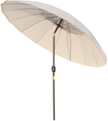 Outsunny Umbrelă de Grădină sau Terasă, Reglabilă cu Manivelă, Crem Alb, Ф255cm | Aosom Romania (84D-103CW)