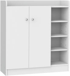 HomCom pantofar cu rafturi, 83x30x90cm, alb | Aosom Romania (02-0623) Pantofar