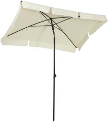 Outsunny Umbrelă Parasolară Dreptunghiulară pentru Terasă și Grădină, Ușor de Manevrat, 200x125x235cm, Crem | Aosom Romania (84D-016CW)