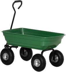 Outsunny Cărucior Grădină Oțel Anvelope Robuste 250 kg 108x52x100cm Verde | Aosom Romania (B71-016V01)