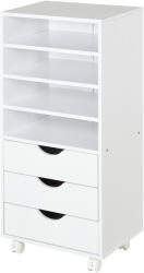 Vinsetto Dulap cu sertare pentru Birou din Lemn alb 40 x 30 x 83cm | AOSOM. it | Aosom Romania (924-010) Dulap arhivare