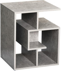 HOMCOM Bibliotecă Modernă pe 3 Niveluri din Lemn cu Efect Ciment, Dimensiuni 45x40x55cm, Gri Elegant | Aosom Romania (833-541)