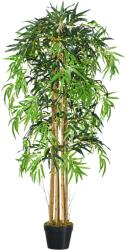 Outsunny Bambus Artificial Inaltime 150cm cu Ghiveci, Planta Artificiala Decor cu Efect Realist pentruCasa, Gradina, Birou, Verde | Aosom Romania (844-344)