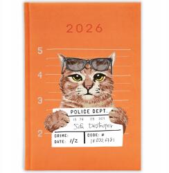 FunnyCase Könyvnaptár 2026 Destroyer Kanapé Narancssárga Ajándék Határidőnapló (Kalendarz Pomarańczowy SOFA DESTROYER)