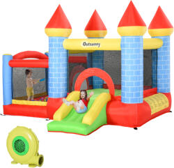 Outsunny Castel Gonflabil cu Trambulină, Tobogan, pentru Petreceri Copii, 280x260x210cm, Multicolor | Aosom Romania (342-017V90) Castel gonflabil