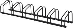 HOMCOM Suport de parcare pentru 6 biciclete din tuburi de otel Q235, Suprafata zincata 179x33x27cm negru HOMCOM | Aosom Romania (AA0-026V01BK)