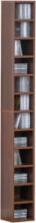 HOMCOM Biblioteca tip coloana cu 12 etajere, din MDF, sustine maxim 15kg 21x20x175cm, maro HOMCOM | Aosom RO (833-135BN) Biblioteca