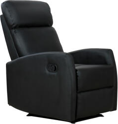 HOMCOM Fotoliu Relax Rabatabil Ergonomic Piele Sintetica 65 × 92 × 100cm, Negru | Aosom Romania (833-384BK)
