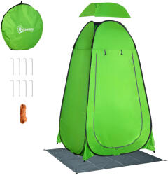 Outsunny Cort de Dus Outsunny pentru Exterior cu Usa cu Fermoar, Geanta pentru Transport, 126x124x189cm, Verde | Aosom Romania (A20-258GN)