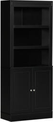 HOMCOM Bufet Bucătărie Lemn cu Spațiu Depozitare, Etajere Ajustabile, Dulap 2 Uși, Design Modern, Negru | Aosom Romania (835-492BK) Bufet