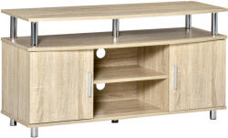 HomCom Mobilier TV Modern cu 2 Rafturi si 2 Dulapioare in PAL 105x40x55cm HOMCOM | Aosom Romania (839-241AK)