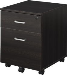 Vinsetto Dulap cu Sertare, 2 sertare si 5 roti, dulap Birou Compact pentru Documente , 40x44x54.6cm, Design Modern | Aosom Romania (924-023BK) Dulap arhivare