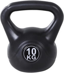 HOMCOM Kettlebell 10 kg, Echipament Fitness pentru Antrenament de Forță, 25x19x28 cm, Negru | Aosom Romania (A91-076V01)
