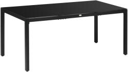 Outsunny Masa pentru exterior Outsunny cu 8 locuri cu blat din sticla securizata, negru | Aosom Romania (84G-098V00BK)