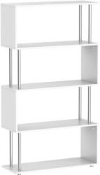 HOMCOM Bibliotecă Modernă cu 4 Rafturi, pentru Living sau Birou, 80x30x145 cm, Alb | Aosom Romania (02-0599) Biblioteca