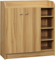 HomCom Dulap de pantofi din lemn pentru 12 perechi de pantofi cu 4 rafturi deschise, 83x30x90 cm | Aosom Romania (837-623V00LR) Pantofar