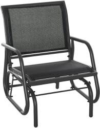 Outsunny Scaun Balansoar 2 în 1 Outsunny din Metal, Design Modern, 75x66x85 cm, Negru | Aosom Romania (84A-148)