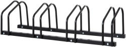 HOMCOM Suport de parcare pentru 4 biciclete din otel, 110x33x27 cm, negru | Aosom Romania (AA0-024V01BK)