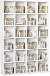 HOMCOM Bibliotecă Spațioasă, Dulap cu 24 Compartimente Reglabile, Design Modern, 130.5x89x20 cm, Alb, pentru Living sau Birou | Aosom Romania (831-040WT) Biblioteca