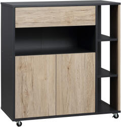 HOMCOM Mobilier de Bucătărie Multifuncțional HOMCOM, 80x39x86.5cm | Aosom Romania (801-027) Comoda