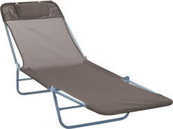 Outsunny Sezlong de Grădină Reglabil, Confortabil, din Textilena, Culoare Cafea, 182x56x28cm | Aosom Romania (01-0337)