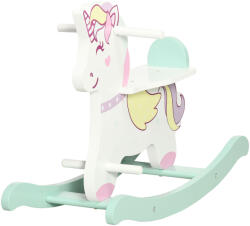 AIYAPLAY Balansoar Unicorn pentru Copii 1-3 Ani, Jucărie Multicoloră, 68x27x47.5cm | Aosom Romania (330-155V00MX) Balansoar calut
