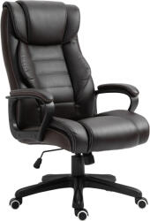 Vinsetto Fotoliu de Birou pentru Masaj și Ergonomic, Design Directorial, Piele Ecologică Neagră, 6 Puncte de Masaj | Aosom Romania (921-321)