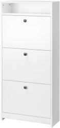 HomCom dulap pantofi, 3 compartimente, 60×24×132cm, alb | AOSOM RO (833-415WT) Pantofar
