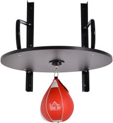 HOMCOM Sac de Box Rapid cu Formă de Par, Platformă, Accesorii Incluse, Antrenament Box | Aosom Romania (A91-098) Sac de box