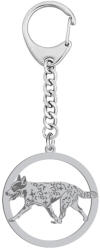 Mejk Jewellery Kulcstartó Australian Cattle Dog Ezüst925 Ajándék Gravírozás Ingyenes (BE R824)