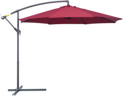 Outsunny Umbrela Parasolara Decentrata Outsunny, Metal, Bordeaux, Φ3x2.6m | Aosom Romania (01-0584)