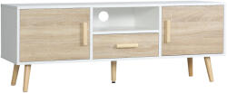 HomCom Mobilier TV Modern cu Dulapuri și Sertar pentru Televizoare până la 46", Living sau Dormitor | Aosom Romania (839-139AK)