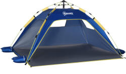 Outsunny Cort de Plajă Pop Up cu Ventilație Optimă, 2 Ferestre Perforate, Ușă cu Închidere, 220x173x120cm, Albastru și Galben | Aosom Romania (A20-166)