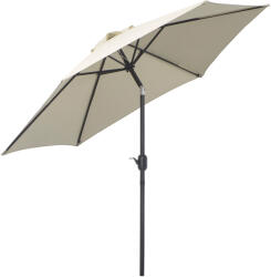 Outsunny Umbrelă de Grădină și Plajă Inclinabilă din Aluminiu și Poliester Alb Φ2.6×2.35m | Aosom Romania (84D-032CW)