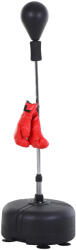 HOMCOM Punching Ball Sac de Box Sol cu Manusi Incluse Inaltime Reglabila | Aosom Romania (A91-097BK) Sac de box