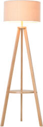 HomCom Lampa de Podea din Lemn cu Intrerupator de Pedala, Design Modern, pentru Living sau Dormitor, 154cm Inaltime | Aosom Romania (B31-095)