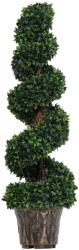 Outsunny Plantă Artificială Decorativă Buxus în Spirală cu Ghiveci Inclus, Ф32x120 cm, Verde | Aosom Romania (844-265)