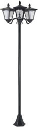 Outsunny Felinar de Grădină Led cu Energie Solară, Lampa solara gradina, 51.5 × 47 × 182.5cm, Negru | Aosom Romania (842-109)