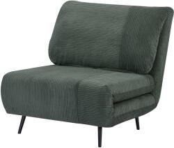 HOMCOM Fotoliu Extensibil 2-În-1 Reglabil pe 3 Niveluri cu Șezut Mare, Canapea Extensibilă, 82x89x83 cm, Verde | Aosom Romania (839-463V00DG)
