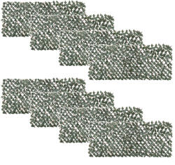 Outsunny Panouri Decorative cu Plante Artificiale, Ecran Expandabil pentru Intimitate, Ideal pentru Balcon/Verandă, 8 Piese, Verde | Aosom Romania (844-476)