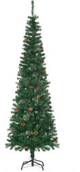 HOMCOM Pom de Craciun artificial 165cm cu ramuri realiste si 27 de conuri de pin, decor de Craciun, verde HOMCOM | Aosom RO (830-546V01GN)
