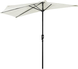 Outsunny Umbrelă Semicirculară Impermeabilă Protecție UV Alba 269x138x236cm | Aosom Romania (84D-007CW)