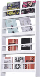 HOMCOM Etajeră de Perete Modernă cu 4 Rafturi din Lemn, Design Elegant pentru Living sau Birou, Alb, 59x12x113cm | Aosom Romania (836-135) Raft