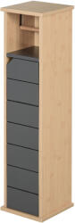 HomCom Dulap Baie Îngust pentru Hârtie Igienică Raft Reglabil 18x18x75cm Design Compact | Aosom Romania (834-283)