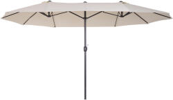 Outsunny Umbrela de Gradina Impermeabila Outsunny, 12 nervuri metalice Anti-UV Bej, 460x270x240cm | Aosom Romania (84D-030V01CW)