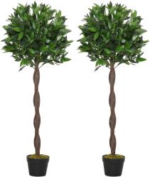 Outsunny set 2 plante artificiale, Ф16x120 cm fiecare, verzi | Aosom Romania (844-364)