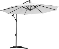 Outsunny Umbrela pentru Gradina Outsunny Brat cu Manivela, Φ3x2.5m, Alba | Aosom Romania (84D-037CW)